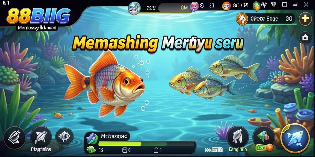 Screenshot gameplay 88BIG menampilkan suasana memancing yang menarik dan realistis.