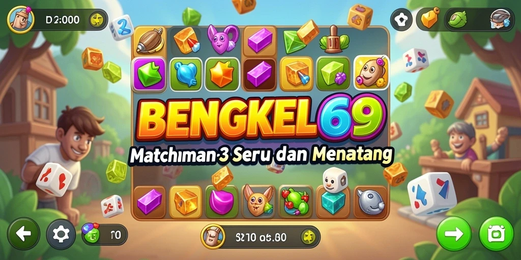 Tangkapan layar gameplay BENGKEL69 yang menarik dan penuh warna.