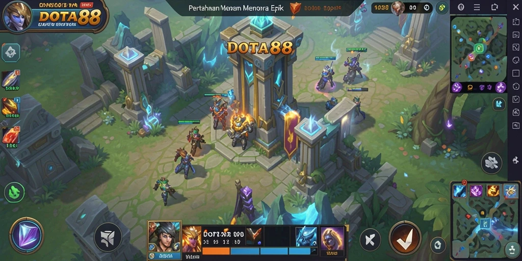 Tangkapan layar menampilkan aksi seru dalam gameplay Tower Defense.