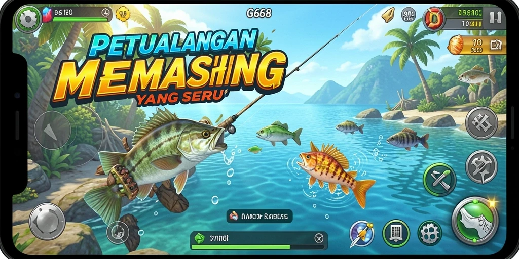 Tangkapan besar dalam permainan memancing G668 yang menegangkan.