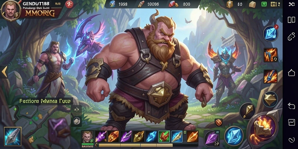 Tampilan gameplay menarik dari GENDUT188 yang menggambarkan pertempuran epik.