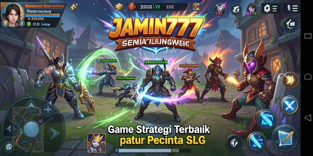 Tangkapan layar menunjukkan aksi strategis dalam permainan SLG.