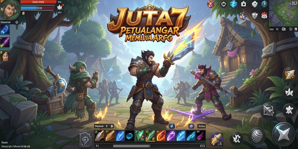 Tangkapan layar dari gameplay ARPG yang menantang di JUTA7.