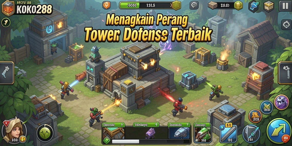 Gameplay menara pertahanan yang mendebarkan dalam KOKO288.