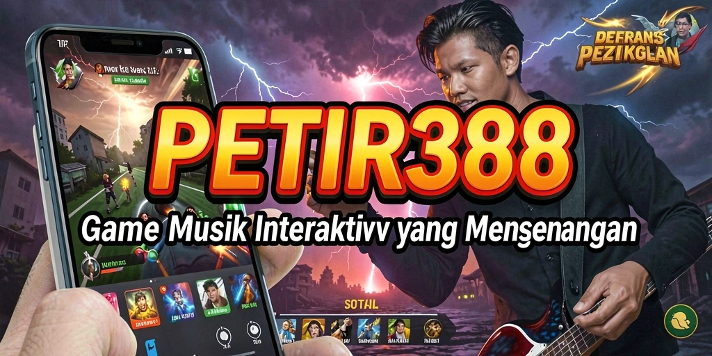 Tampilan gameplay menarik dari PETIR388 dengan tantangan musik seru.