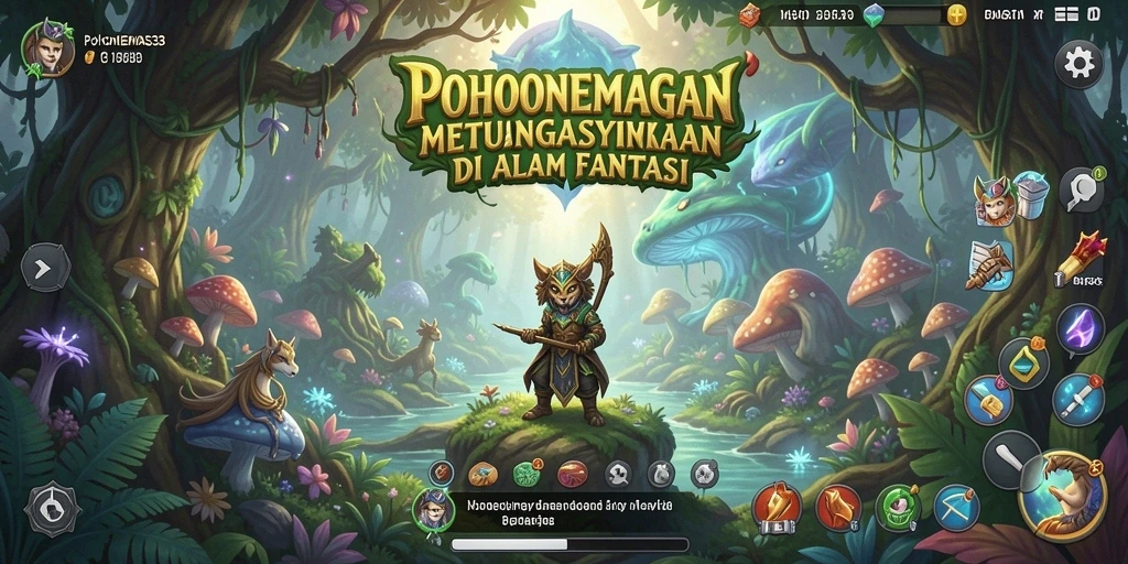 Tampilan gameplay seru POHONEMAS33 saat menjelajahi dunia petualangan.