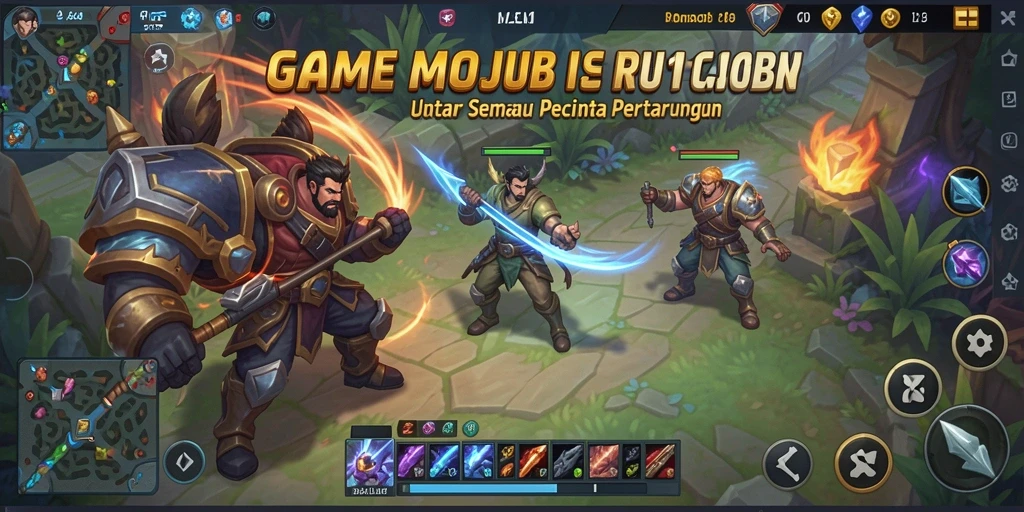 Tampilan seru gameplay MOBA di RAJACLUB.