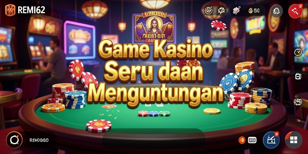 Screenshot gameplay REMI62 menunjukkan suasana Kasino yang menegangkan dan menyenangkan.