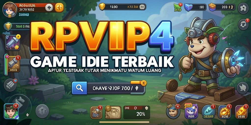 Tampilan screenshot dari RPVIP4 menunjukkan gameplay Idle yang menarik dan penuh warna.