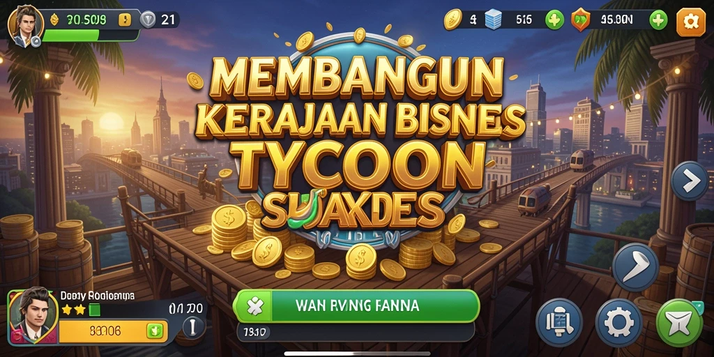 Tampilan screenshot V21 menunjukkan gameplay Tycoon yang mendetail dan menarik.