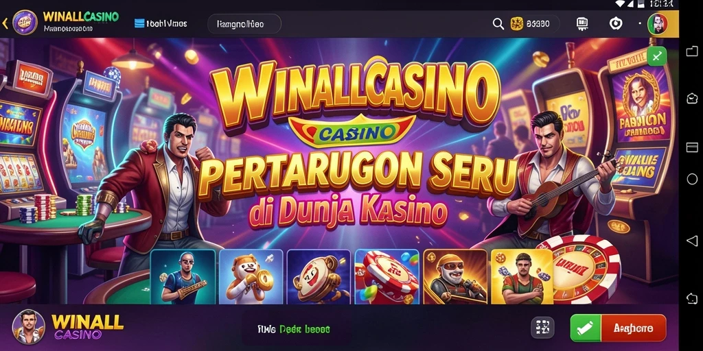 Screenshot gameplay pertarungan intens di WINALLCASINO.
