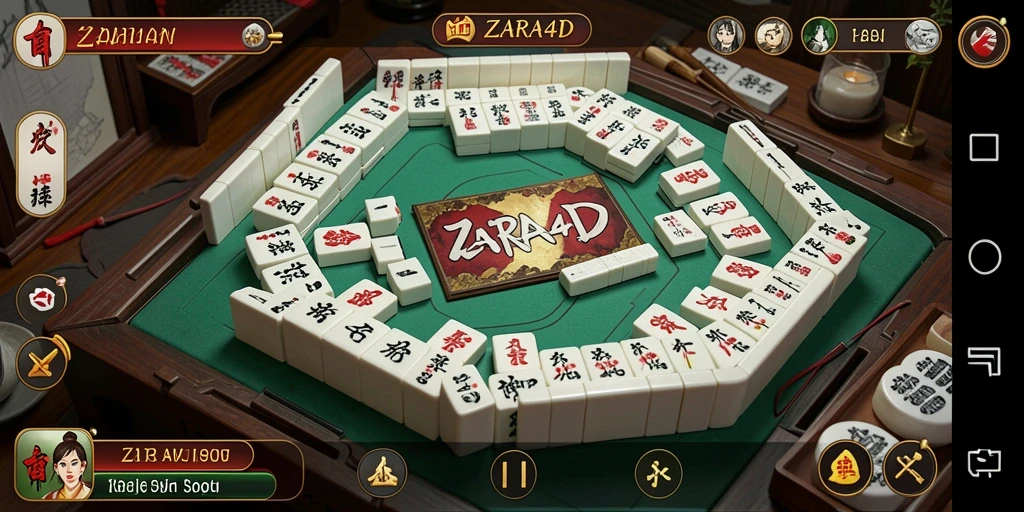 Tampilan gameplay ZARA4D yang menakjubkan dengan berbagai level Mahjong.