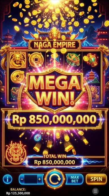 Tampilan antarmuka pengguna nagaempire saat mengunduh aplikasi.
